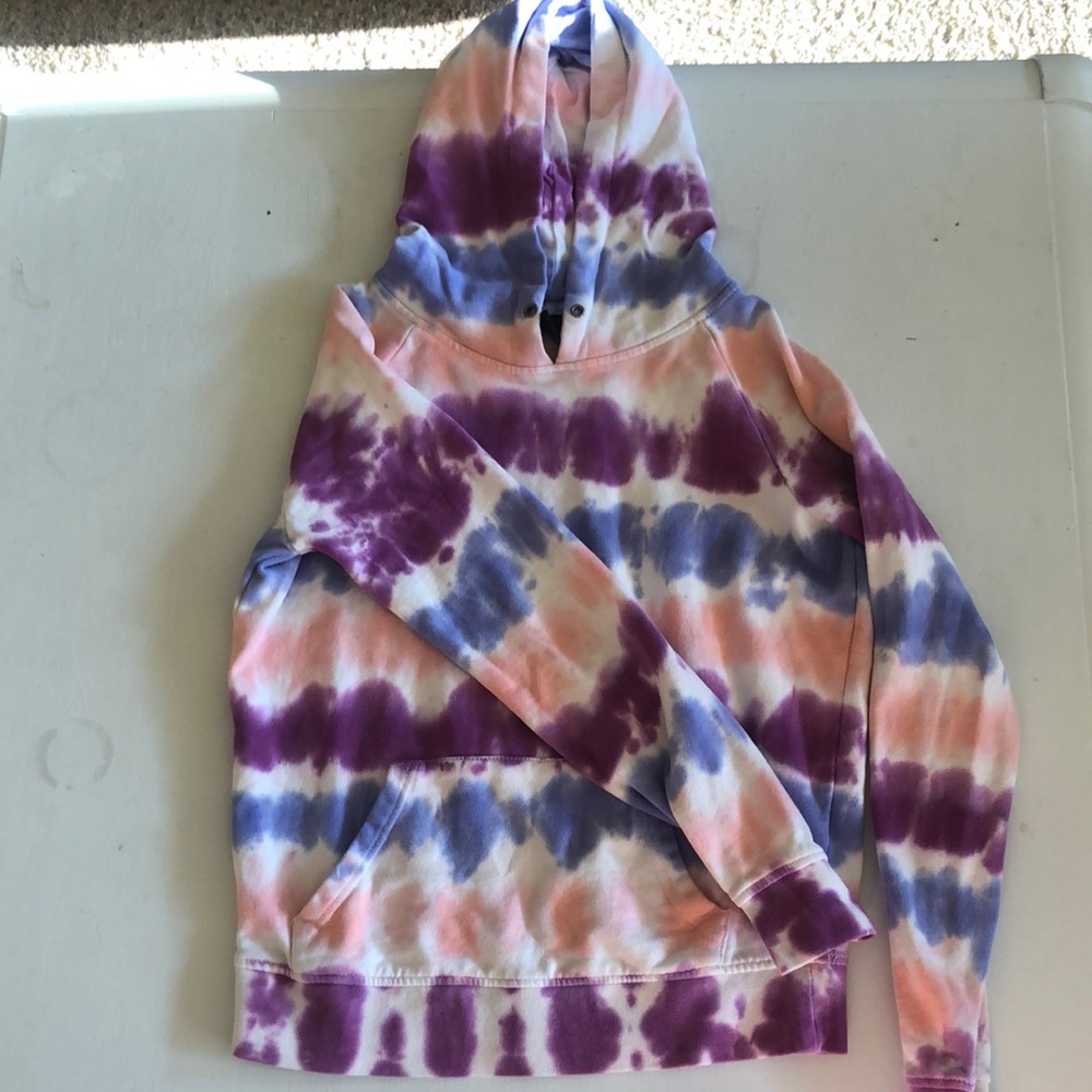 zine small tie dye hoodie